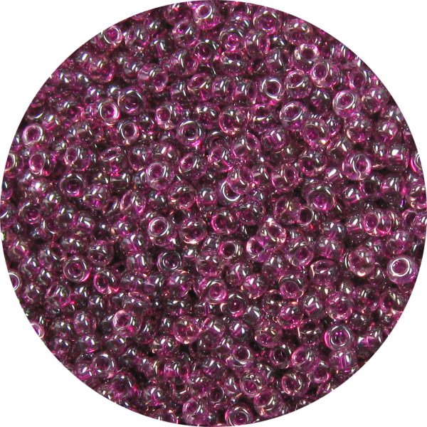 11/0 Japanese Seed Bead, Transparent Dark Fuchsia Luster