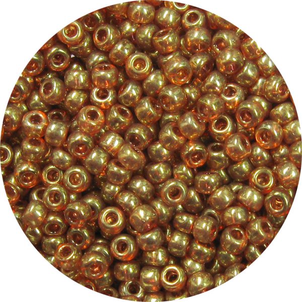 11/0 Japanese Seed Bead, Transparent Gold Luster Crystal