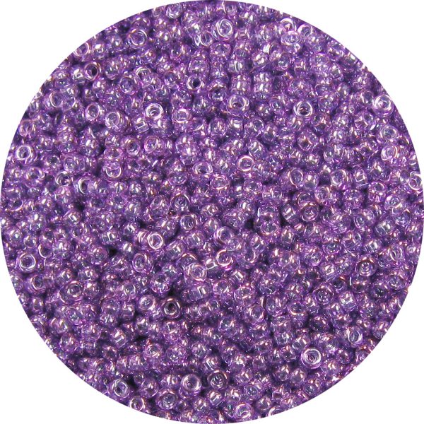 11/0 Japanese Seed Bead, Transparent Gold Luster Lilac
