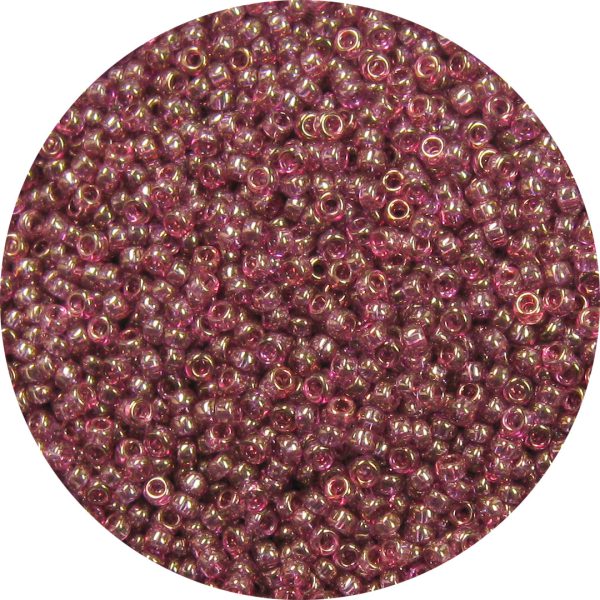 11/0 Japanese Seed Bead, Transparent Gold Luster Light Amethyst