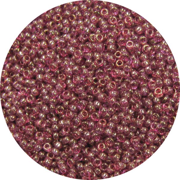 11/0 Japanese Seed Bead, Transparent Gold Luster Light Amethyst