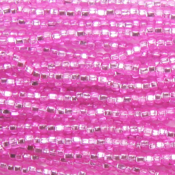 11/0 Czech Seed Bead, Silver Lined Hot Pink*
