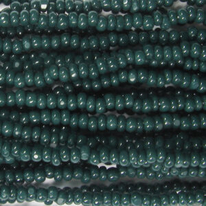 13/0 Charlotte Cut Glass Czech Seed Bead Dark Hunter Green Current Dye lot