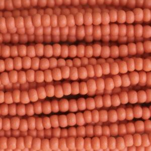 Frosted Opaque Terra Cotta Tint Czech Seed Bead