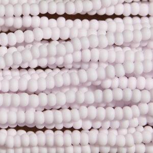 Frosted Opaque Pastel TRUE Pink Czech Seed Bead