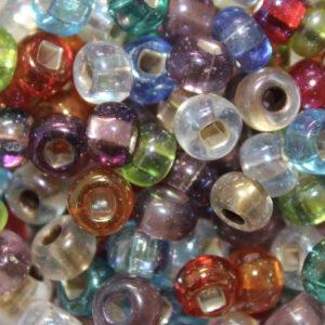 2/0 Czech Seed Bead, Silver Lined AB Rainbow Mix