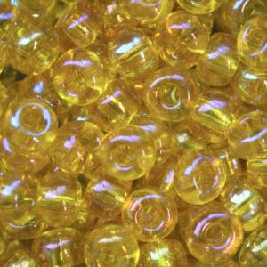 2/0 Czech Seed Bead, Transparent Yellow AB