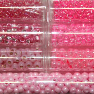6/0 Hot Pink Japanese Seed Bead Mini Pack, 7 Pink Colors, 1 Ounce Each, 10% off
