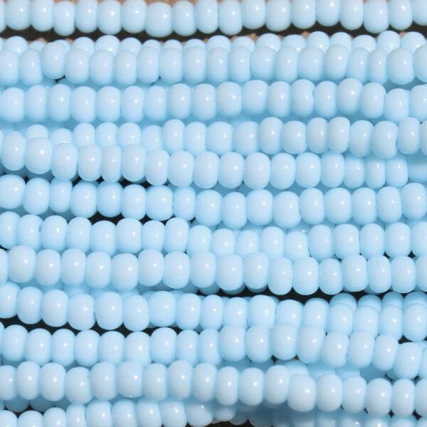 11/0 Czech Seed Bead, Opaque Light Baby Blue Tint**