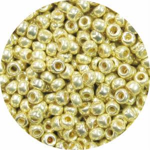 Japanese Seed Bead, PermaFinish Metallic Jonquil