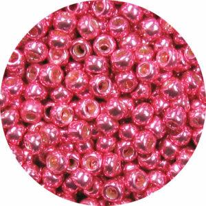 Japanese Seed Bead, PermaFinish Metallic Hot Pink