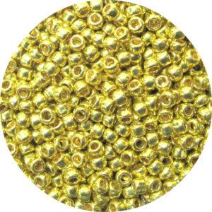 Japanese Seed Bead, PermaFinish Metallic Yellow