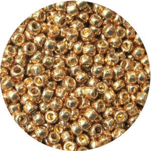 Japanese Seed Bead, PermaFinish Metallic Golden Fleece