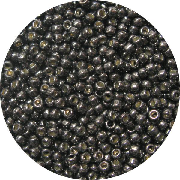 Japanese Seed Bead, PermaFinish Metallic Charcoal