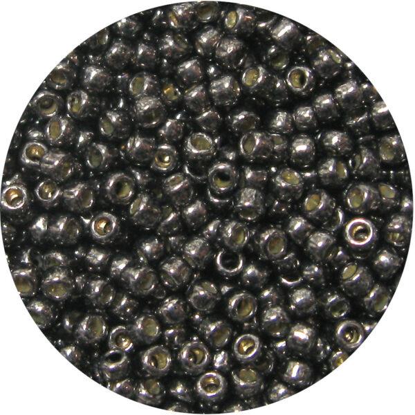 Japanese Seed Bead, PermaFinish Metallic Charcoal