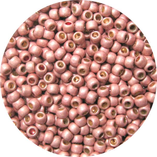 Japanese Seed Bead, PermaFinish Metallic Frosted Light Pink