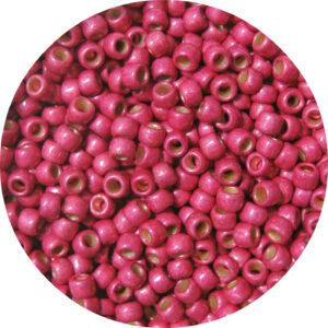 Japanese Seed Bead, PermaFinish Metallic Frosted Hot Pink