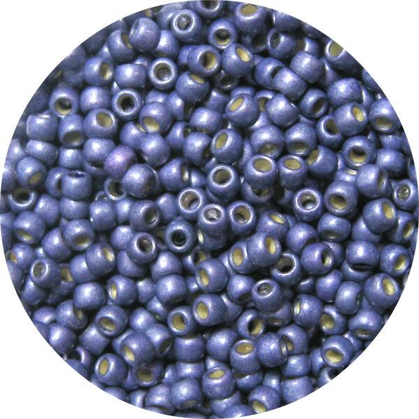 Japanese Seed Bead, PermaFinish Metallic Frosted Violet