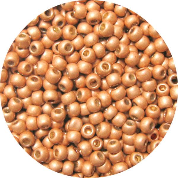 Japanese Seed Bead, PermaFinish Metallic Frosted Light Copper