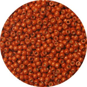 Japanese Seed Bead, PermaFinish Metallic Frosted Burnt Orange
