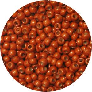 Japanese Seed Bead, PermaFinish Metallic Frosted Burnt Orange