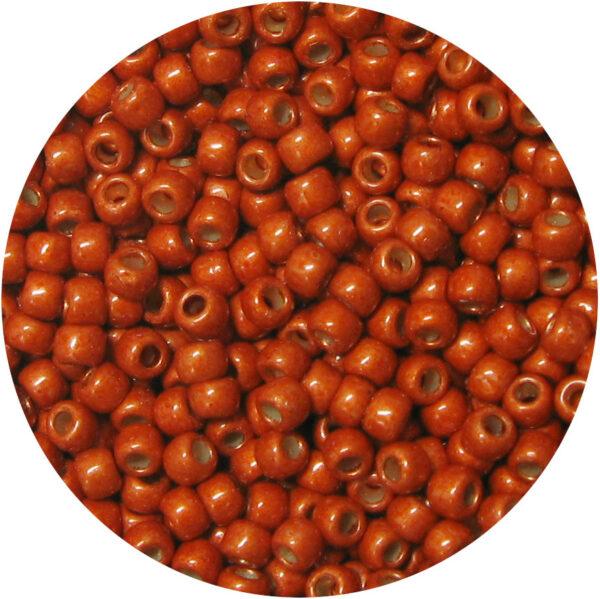 Japanese Seed Bead, PermaFinish Metallic Frosted Burnt Orange