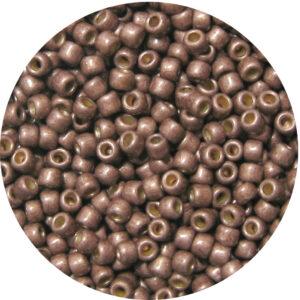 Japanese Seed Bead, PermaFinish Metallic Frosted Taupe