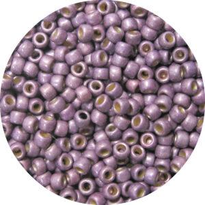 Japanese Seed Bead, PermaFinish Frosted Metallic Pale Lilac