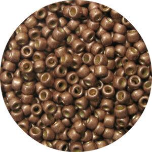 Japanese Seed Bead, PermaFinish Frosted Metallic Bronze