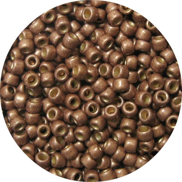 Japanese Seed Bead, PermaFinish Frosted Metallic Bronze