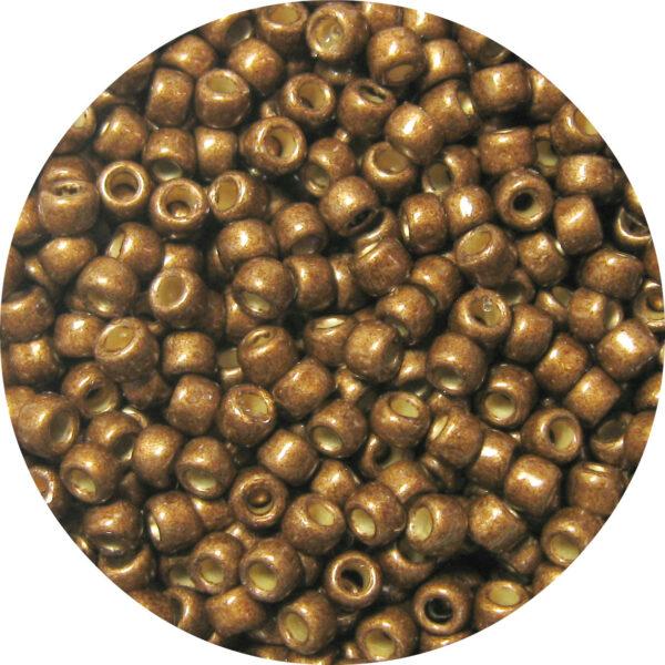 Japanese Seed Bead, PermaFinish Frosted Metallic Antique Bronze