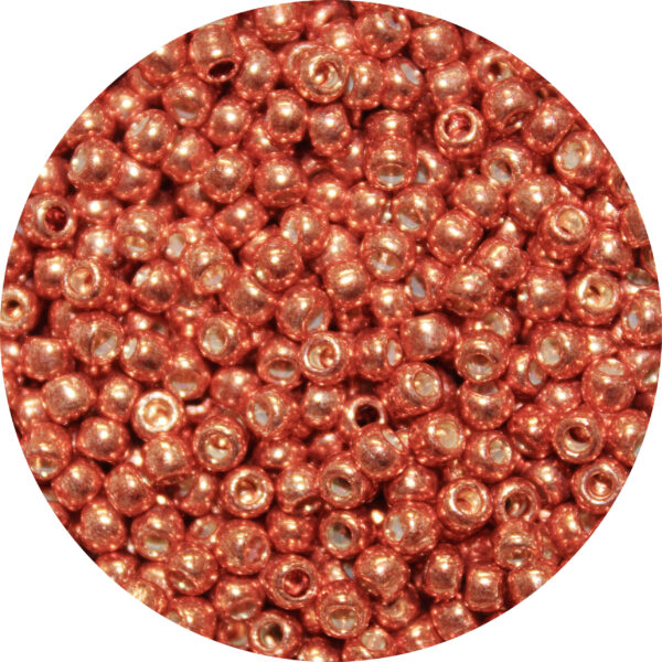 Japanese Seed Bead, PermaFinish Metallic Copper Rose