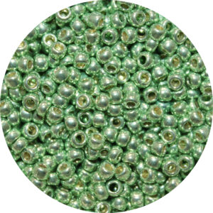 Japanese Seed Bead, PermaFinish Metallic Peridot