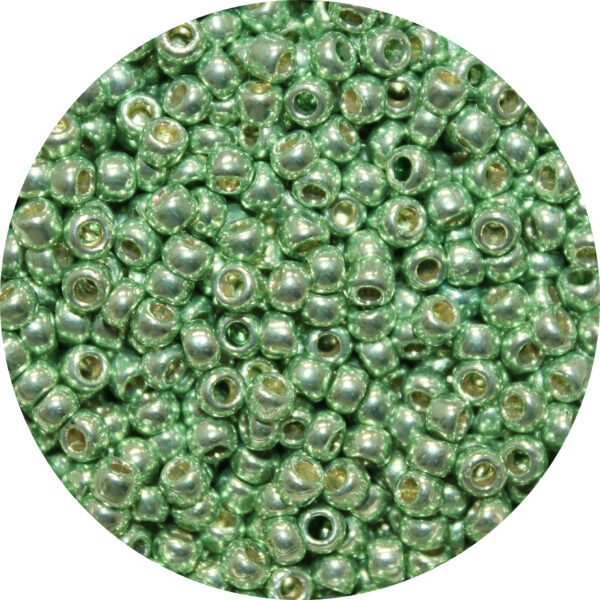 Japanese Seed Bead, PermaFinish Metallic Peridot
