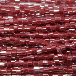 Czech 2 Cut Opaque Dark Red Luster