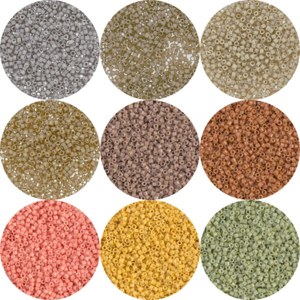 11/0 Miyuki Delica DuraCoat Opaque Dusty Pastel Variety Pack, 16 Colors, 8 Grams Each, 20% Off - Image 2