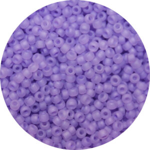 8/0 Japanese Frosted Neon Lavender Lined Crystal