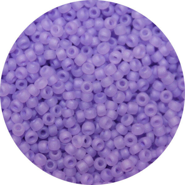 8/0 Japanese Frosted Neon Lavender Lined Crystal