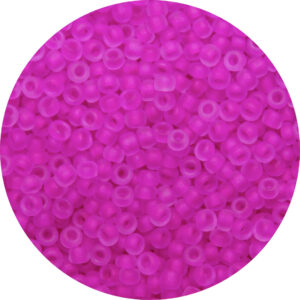 8/0 Japanese Frosted Neon Fuchsia Lined Crystal