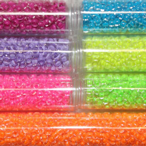 8/0 Japanese Neon Lined Crystal Variety Pack