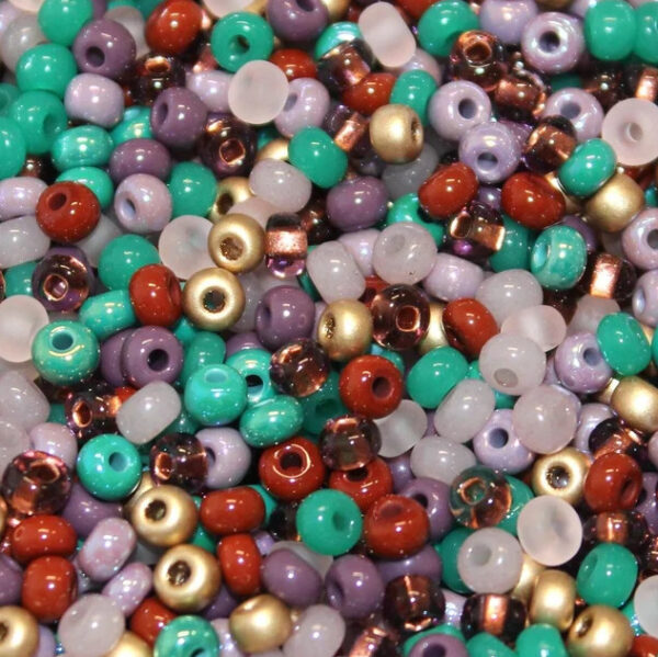6/0 Czech Seed Bead Autumn Medley Mix, Garden of Beadin' Exclusive