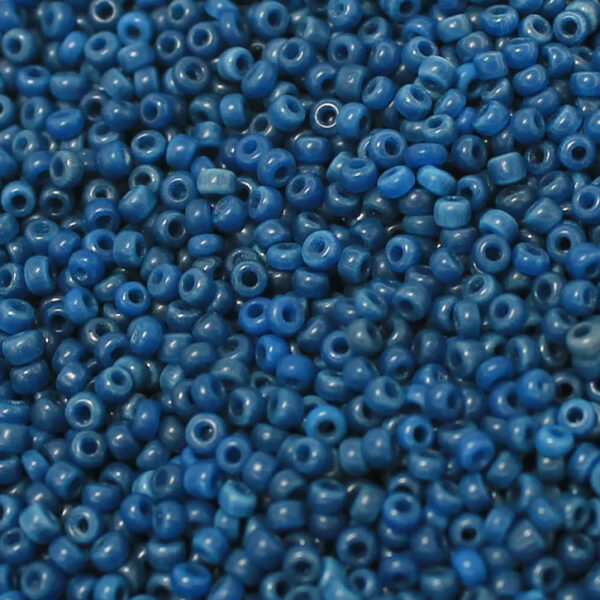Vintage 11/0 Czech Seed Bead Old World Greasy Dark Denim