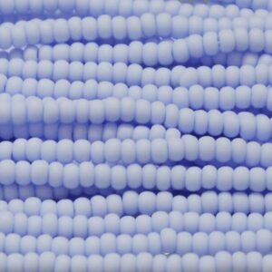 frosted powder sioux blue czech glass seed bead