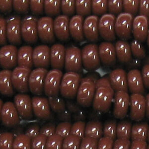 1/0 Czech Glass Seed Bead Opaque Dark Brown