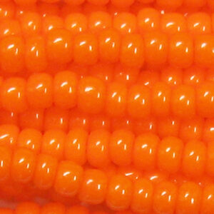 1/0 Czech Glass Seed Bead Opaque Dark Orange