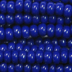 1/0 Czech Glass Seed Bead Opaque Navy Blue