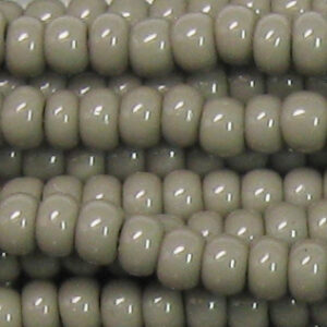1/0 Czech Glass Seed Bead Opaque Grey