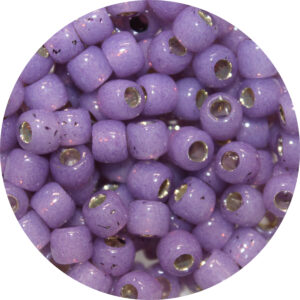 3/0 Japanese Seed Bead Gilt (Gold) Lined Waxy Dusty Lavender
