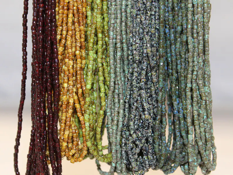 9/0 Three Cut Czech Opaque Travertine Variety Pack