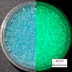 Japanese Toho Seed Bead Glow in the Dark Blue glows Green